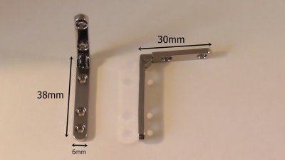 Extended Side Rail Hinges Chrome Plated (pair)